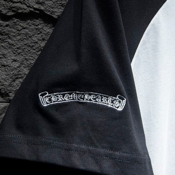 おすすめクロムハーツ カラーブロック クロスレザー 半袖Tシャツ 偽物 Kuv16498